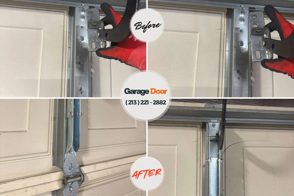 Before and after: garage door repair Renton, WA